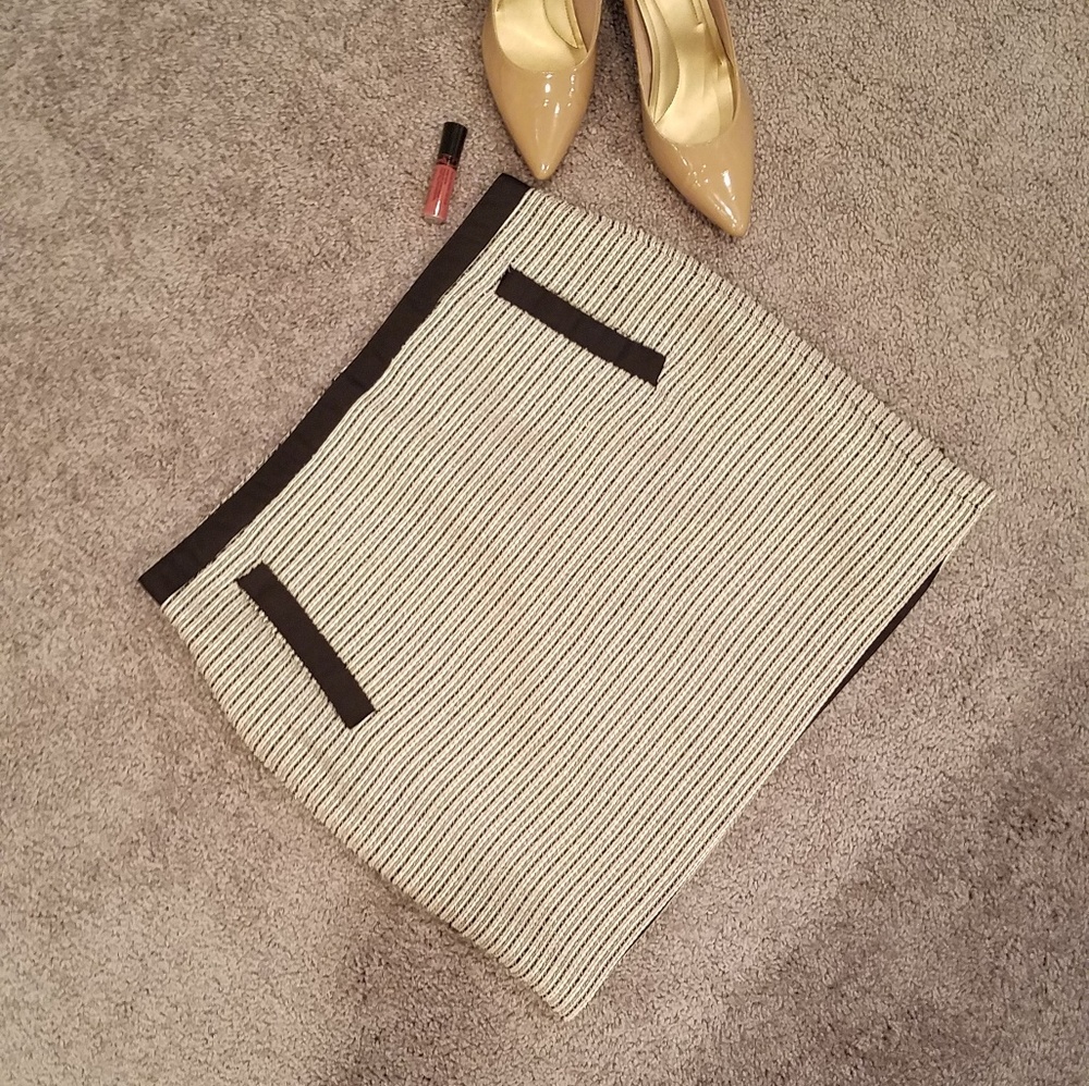 Silver and gold skirt with black accents